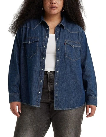 Essential Western Shirt (Curve) in Smokin Hot