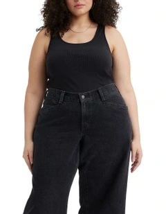 Classic Fit Tank Top in Caviar
