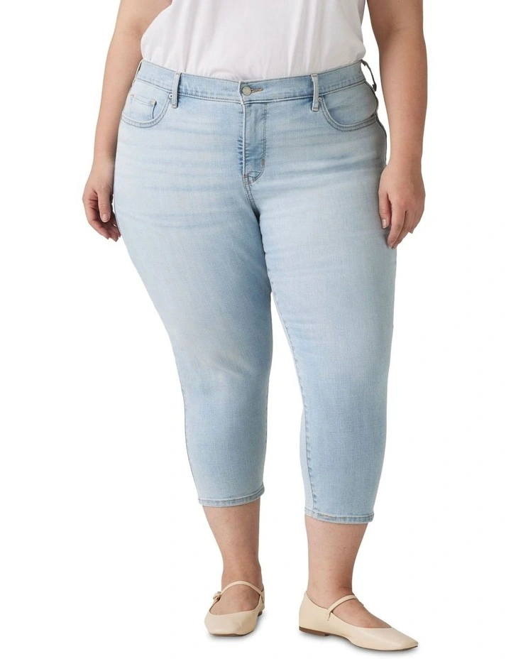 311 Shaping Skinny Capris in Blue image 1