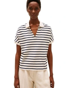 Relaxed Polo Shirt in White