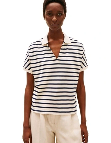 Relaxed Polo Shirt in White