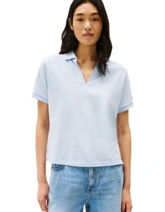 Relaxed Polo Shirt in Blue