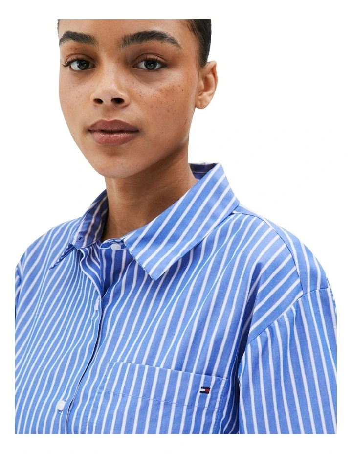 Boxy Short Shirt in Blue image 3