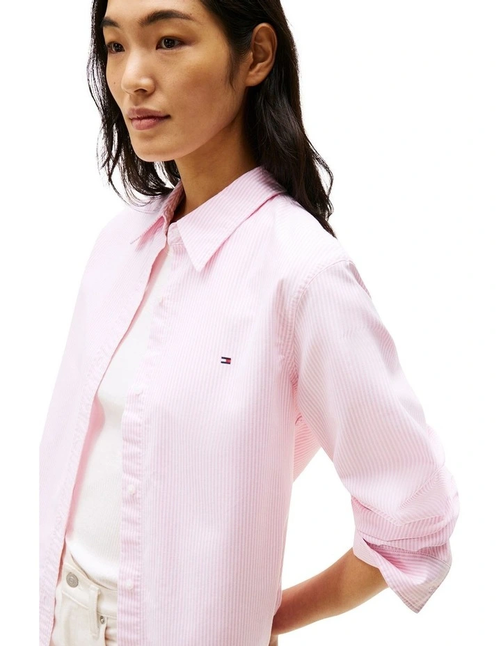 Relaxed Fit Oxford Shirt in Pink image 3
