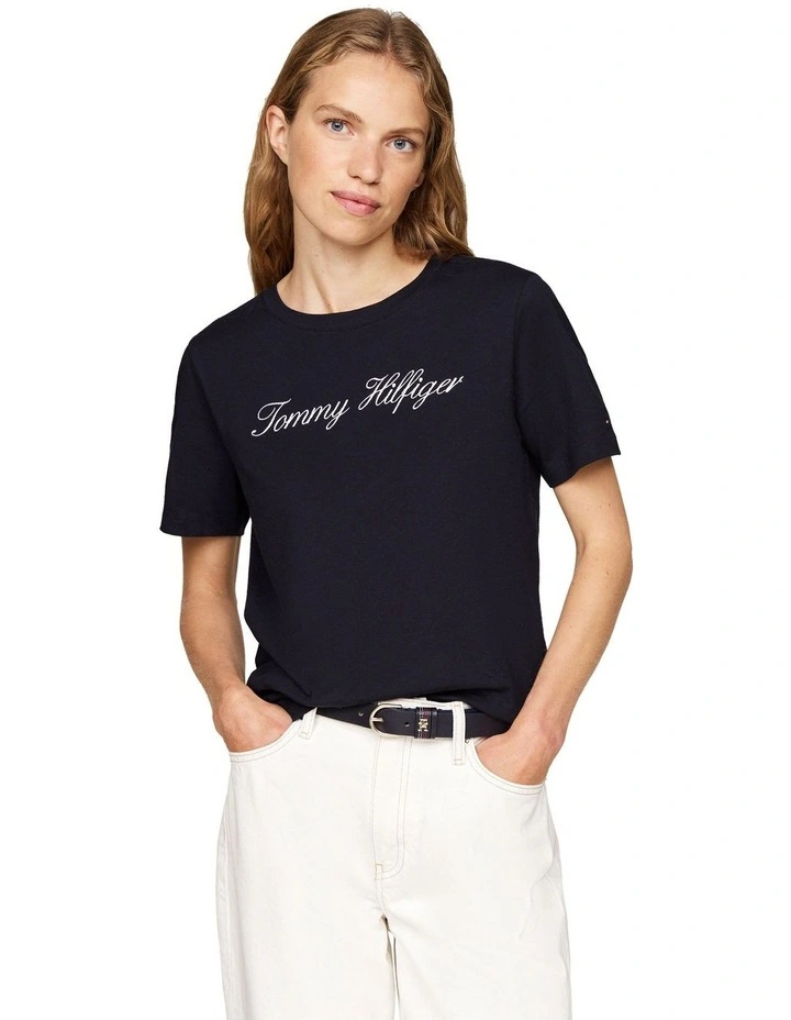 Script Regular Crew Neck in Nos Desert Sky image 1