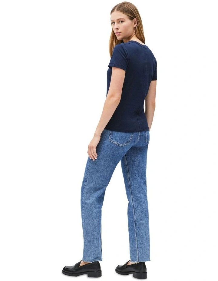 Slub Regular Tee in Blue image 2