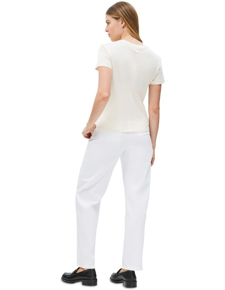 Slub Regular Tee in White image 2