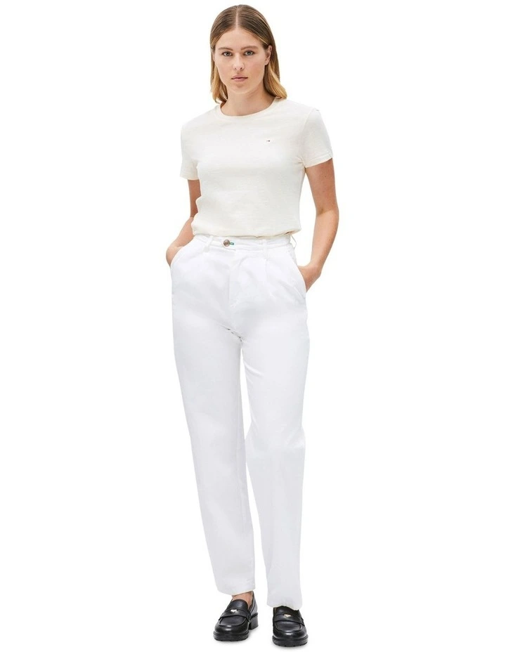 Slub Regular Tee in White image 4