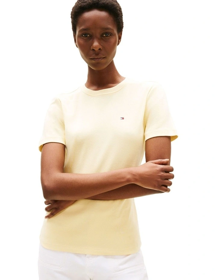 Cody Slim Crew Neck T-Shirt in Yellow image 1