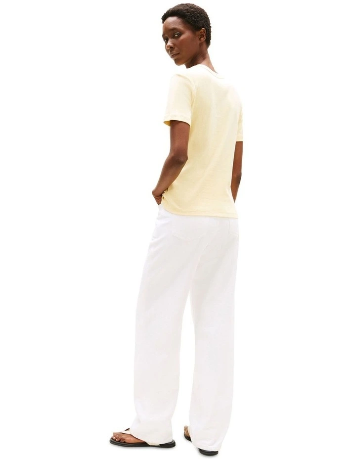 Cody Slim Crew Neck T-Shirt in Yellow image 2