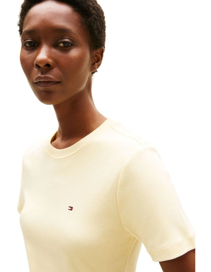 Cody Slim Crew Neck T-Shirt in Yellow image 3