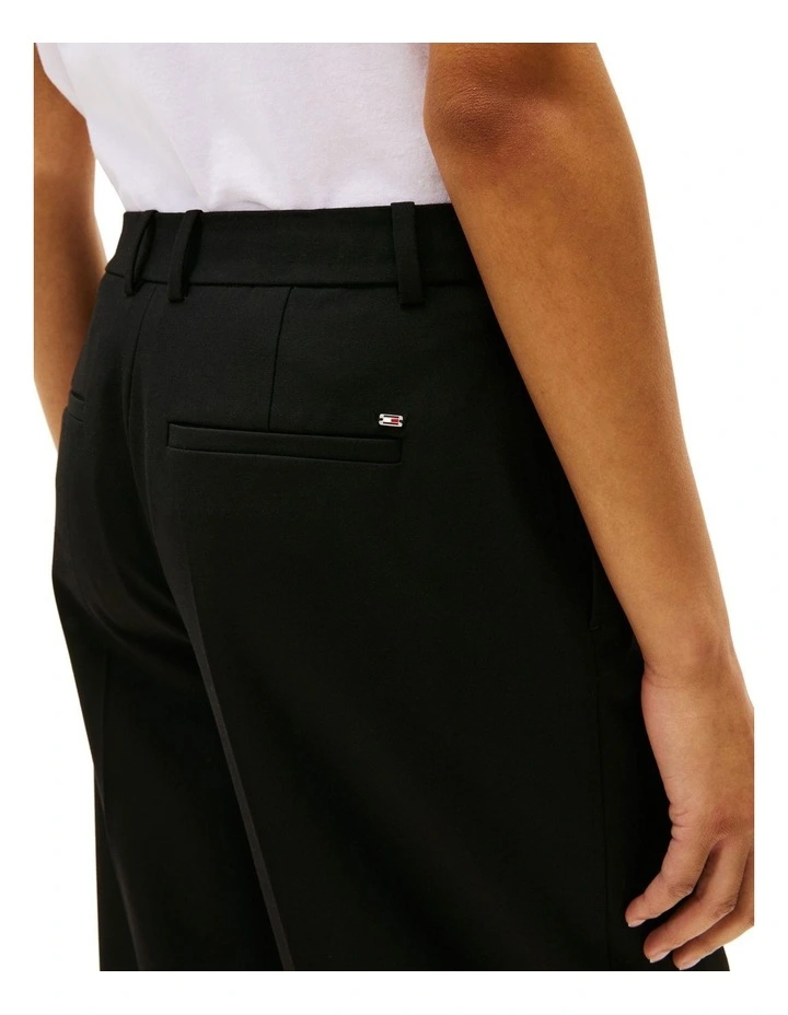 Bi-Stretch Wide Leg Crop Pant in Black image 4