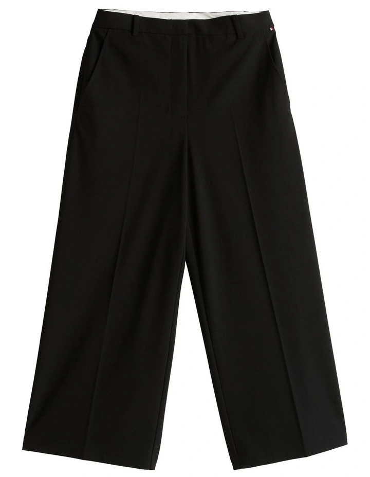 Bi-Stretch Wide Leg Crop Pant in Black image 6