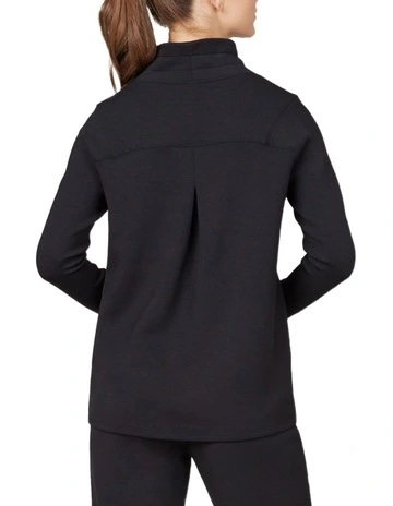 Airessentials Mock Neck Pullover in Very Black