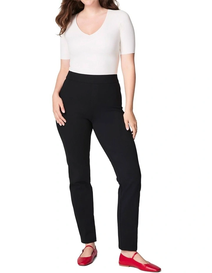 Perfect Collection-PBP, Slim Straight Pant in Classic Black image 3
