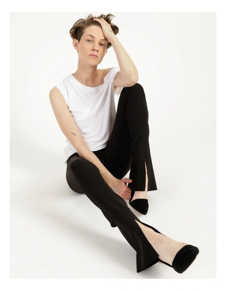 Norma Kamali Spat Legging Black Myer