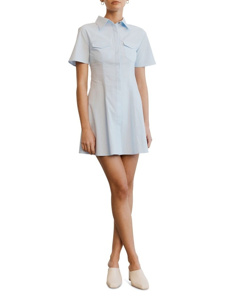 Flowers For You Flare Midi Dress Sky Blue