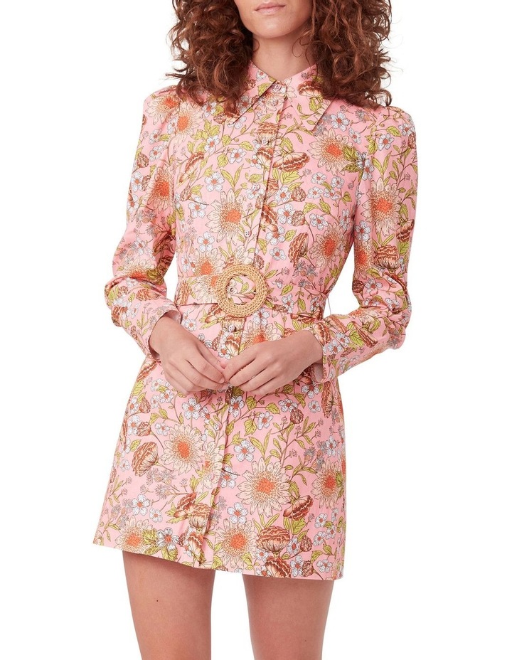 Edie Shirt Dress in Pink Multi