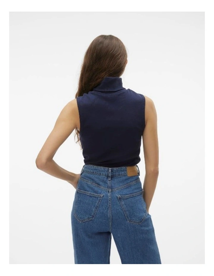 Vita Roll Neck Top in Navy Blazer image 3