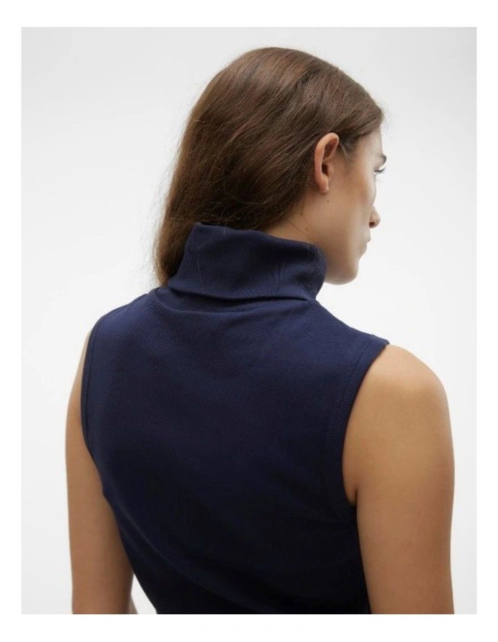 Vita Roll Neck Top in Navy Blazer image 4