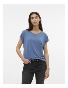 Ava Plain Top in Corcnote Blue