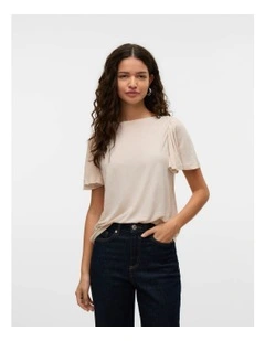 Paloma Short Sleeve Top in Oatmeal