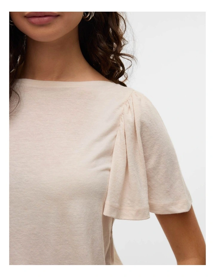 Paloma Short Sleeve Top in Oatmeal image 2
