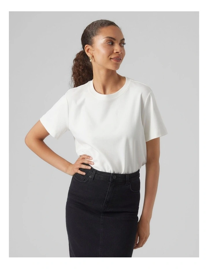 Naima Cotton T-shirt in White image 1