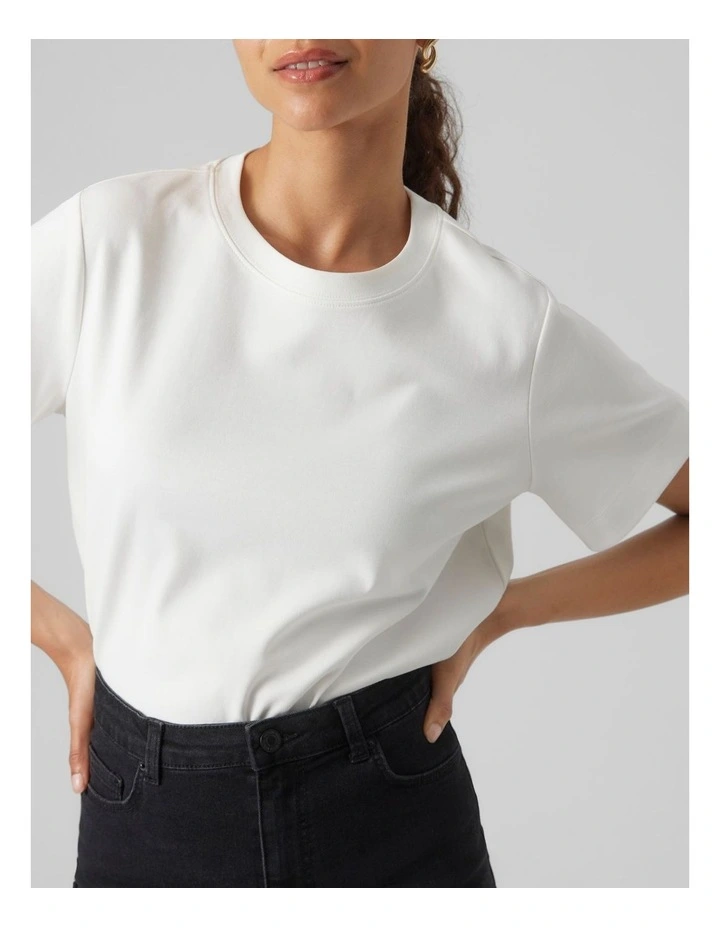 Naima Cotton T-shirt in White image 2