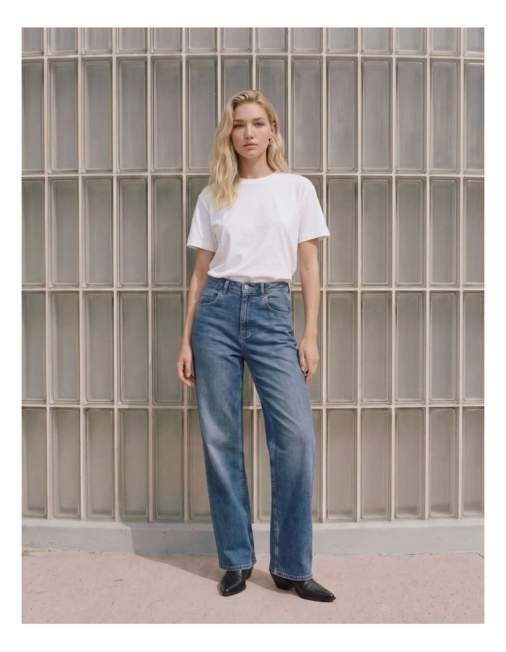 Naima Cotton T-shirt in White image 3