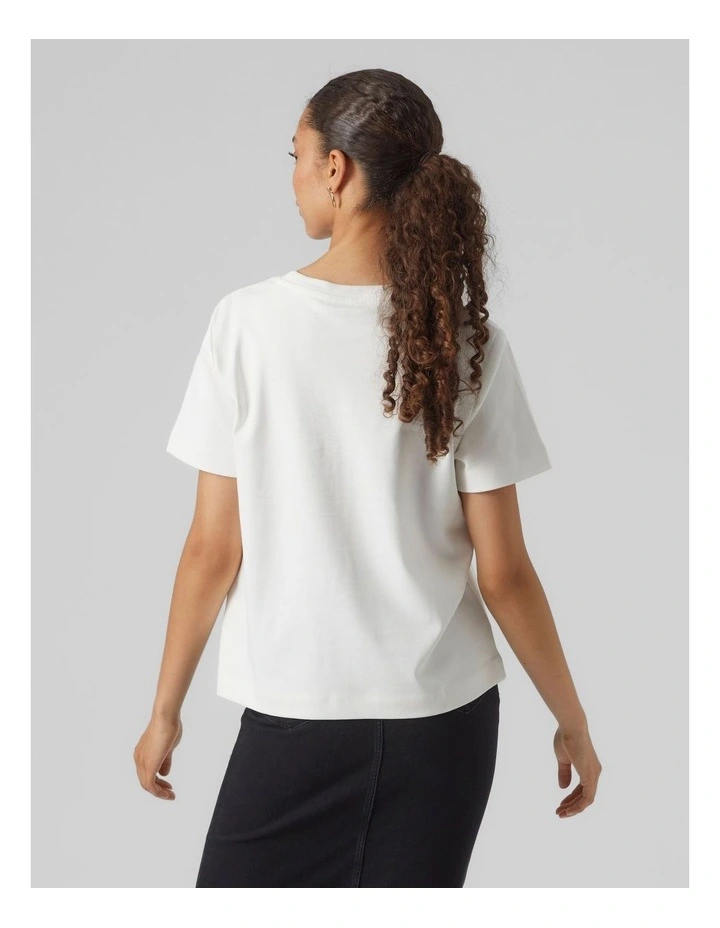 Naima Cotton T-shirt in White image 3