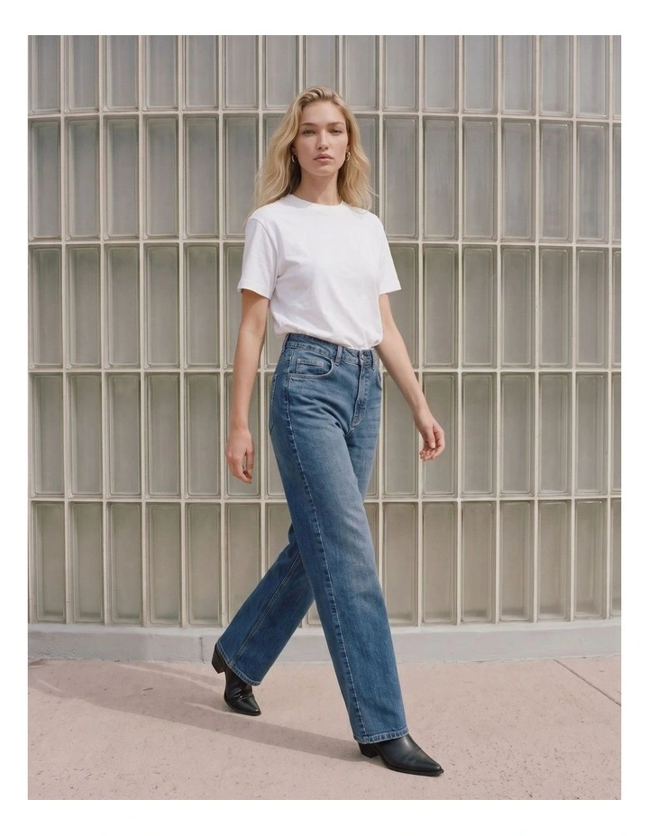 Naima Cotton T-shirt in White image 4