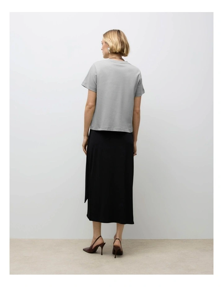 Naima Cotton T-shirt in Grey image 2