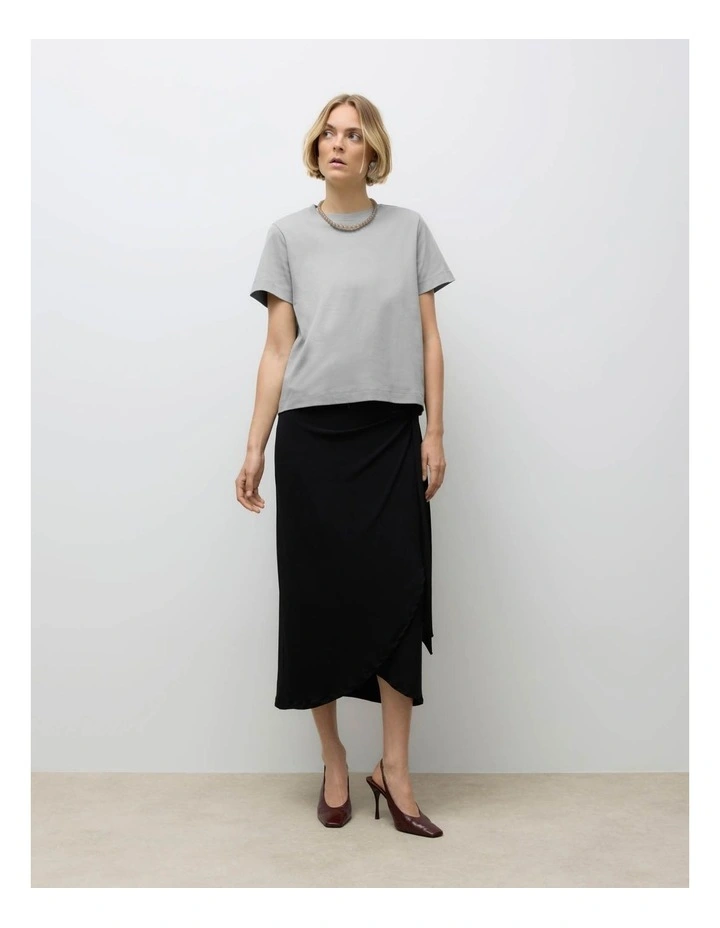 Naima Cotton T-shirt in Grey image 3