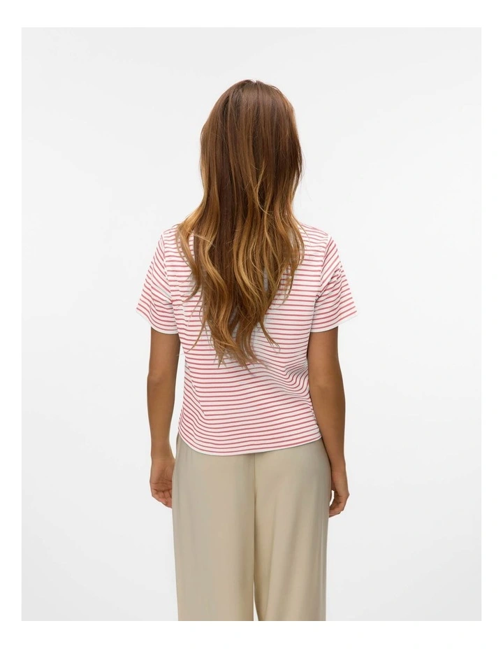 Naima Cotton Stripe T-shirt in White image 2