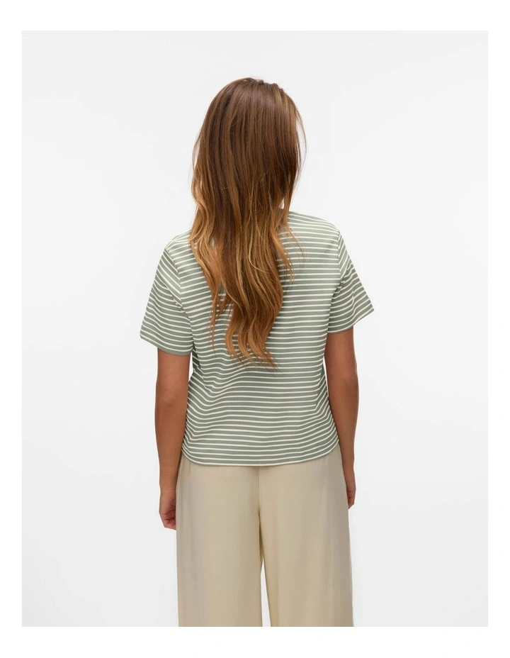 Naima Cotton Stripe T-shirt in Khaki image 2