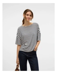 Holly Stripe T-shirt in Silver
