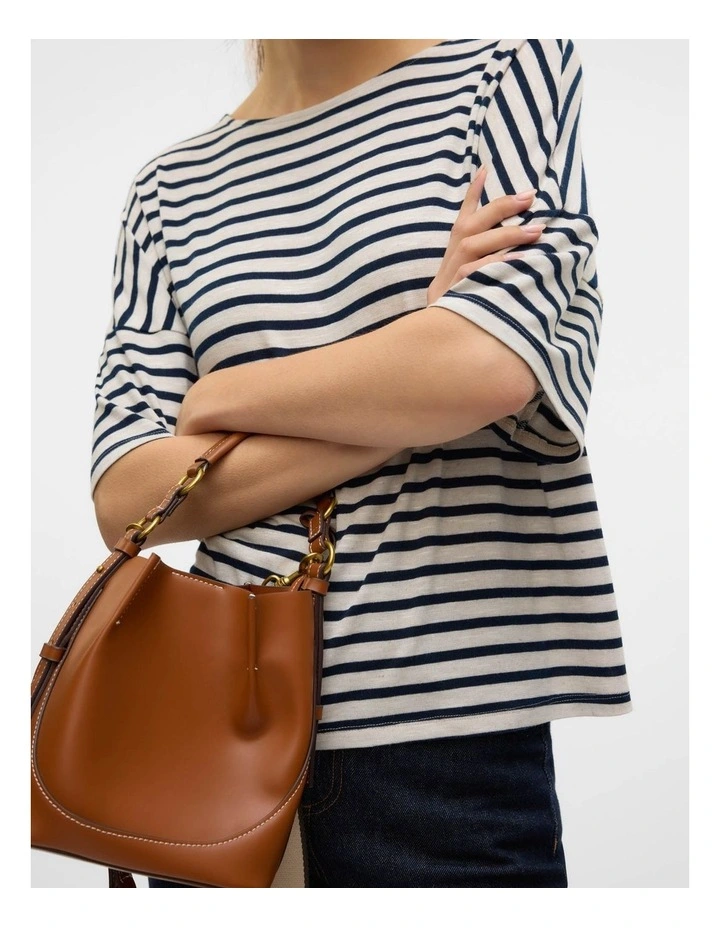 Holly Stripe T-shirt in Silver image 2