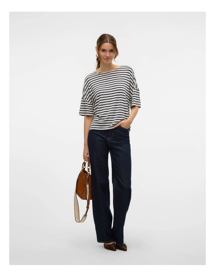 Holly Stripe T-shirt in Silver image 5