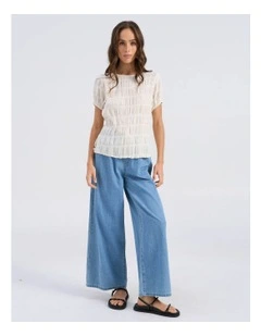 Paxton Textured Top in Cream