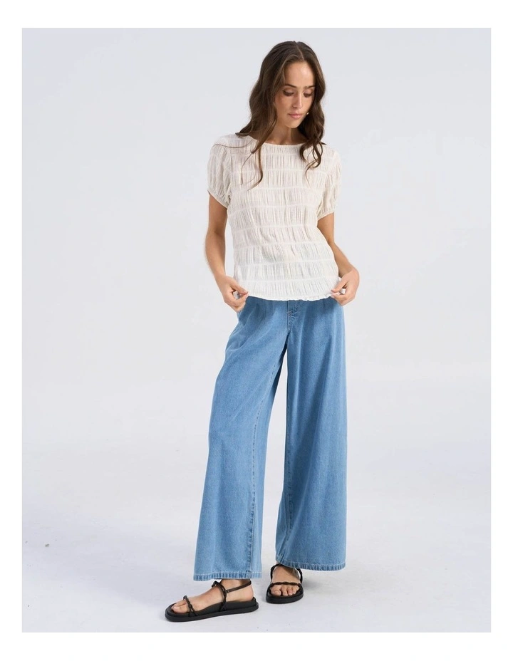 Paxton Textured Top in Cream image 5