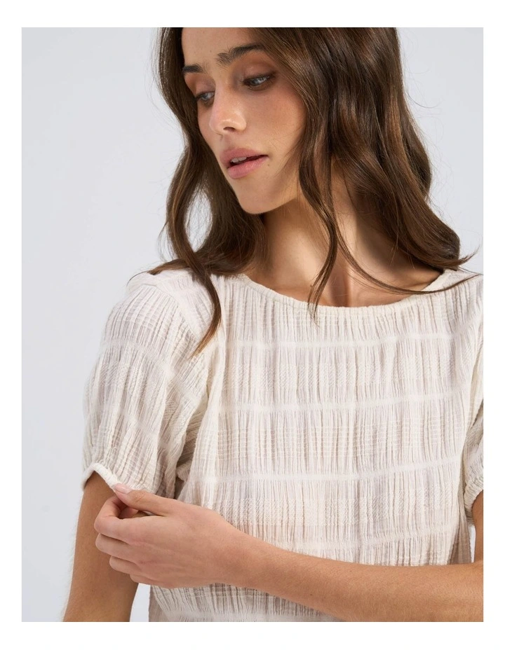 Paxton Textured Top in Cream image 6