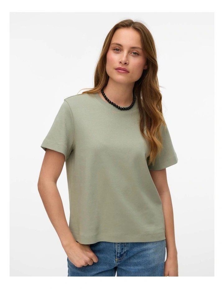Naima Cotton T-shirt in Seagrass image 2