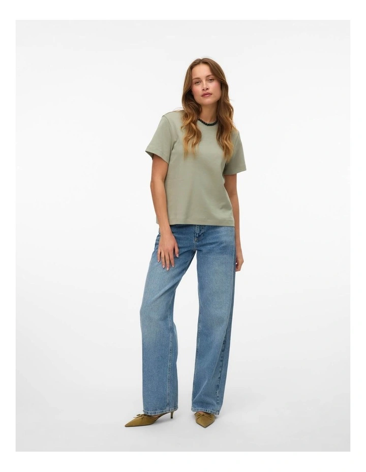 Naima Cotton T-shirt in Seagrass image 3