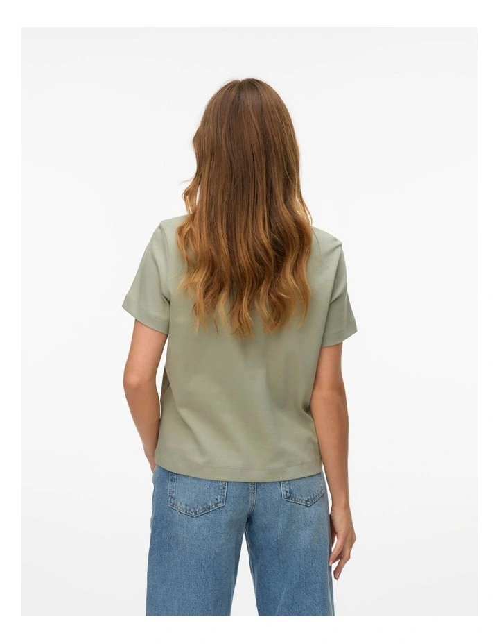 Naima Cotton T-shirt in Seagrass image 4