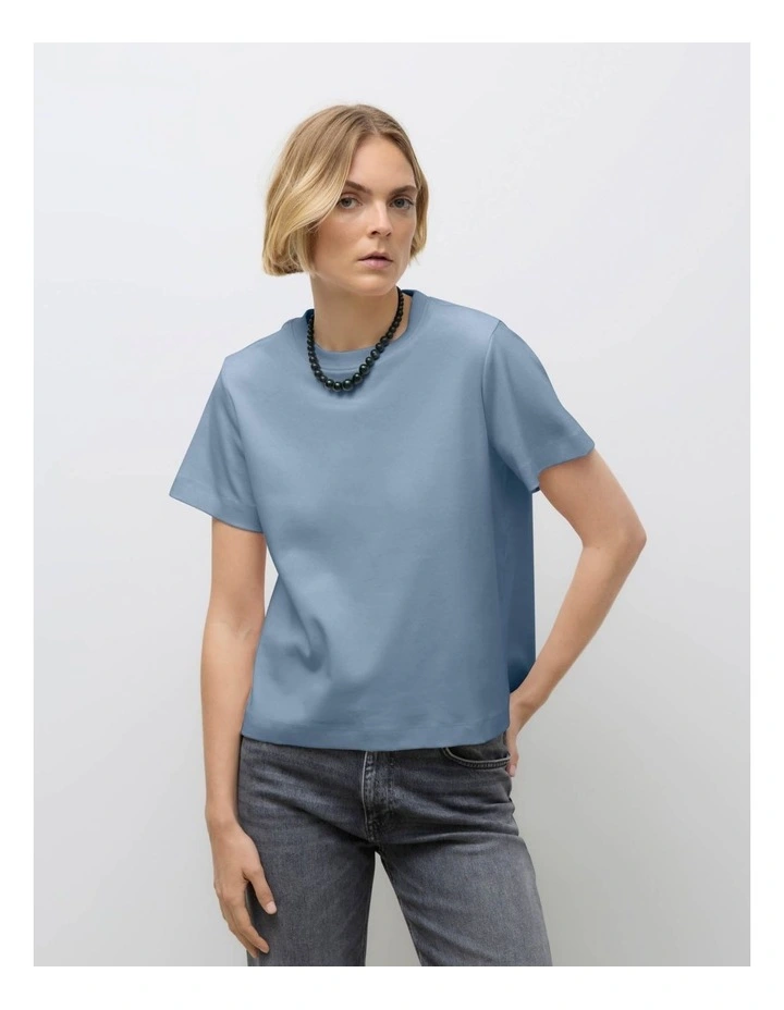 Naima Cotton T-Shirt in Blue image 1