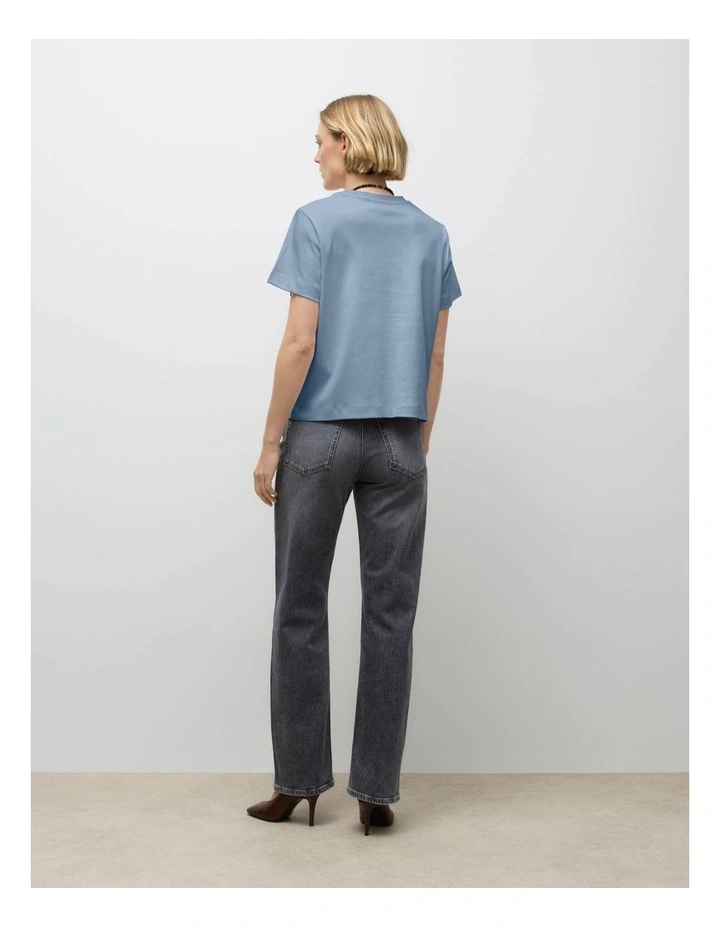 Naima Cotton T-Shirt in Blue image 3
