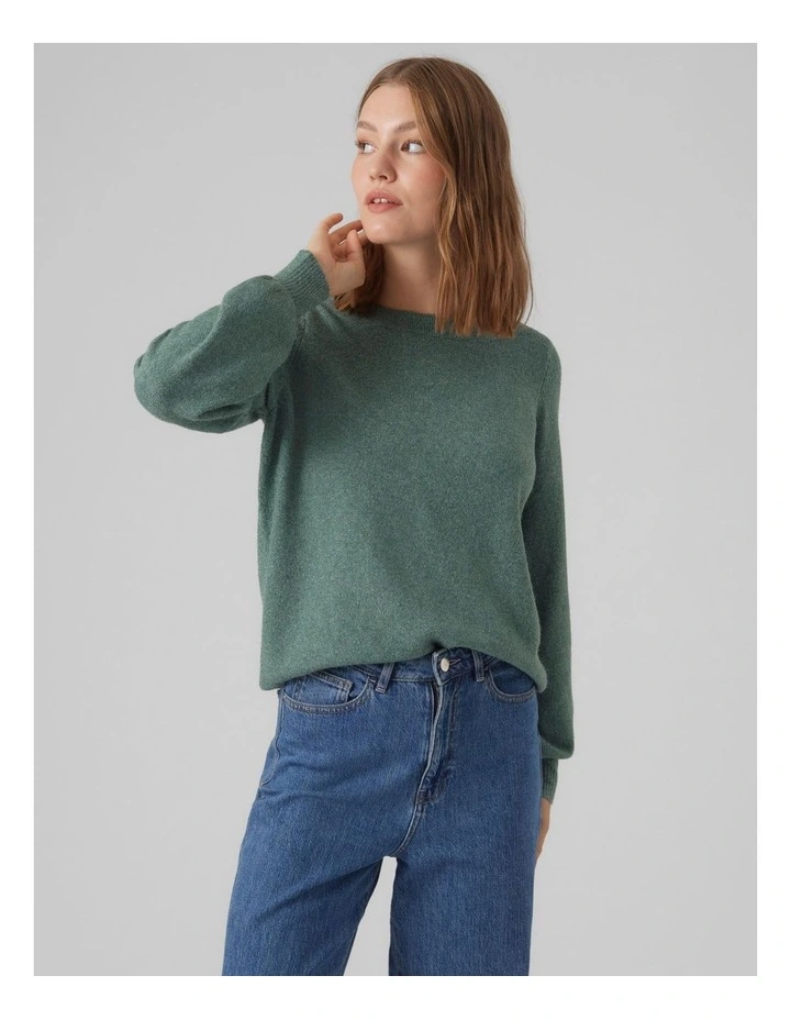 Brilliant Boat Neck Knit in Green image 1