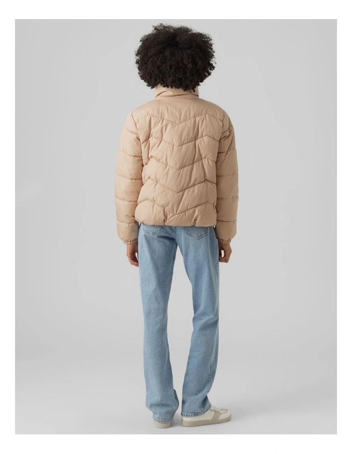 Liga Cropped Puffer Jacket in Nomad image 3