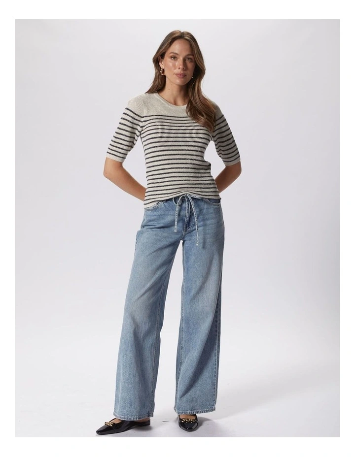 Newlexsun Shine Striped Top in Beige image 5